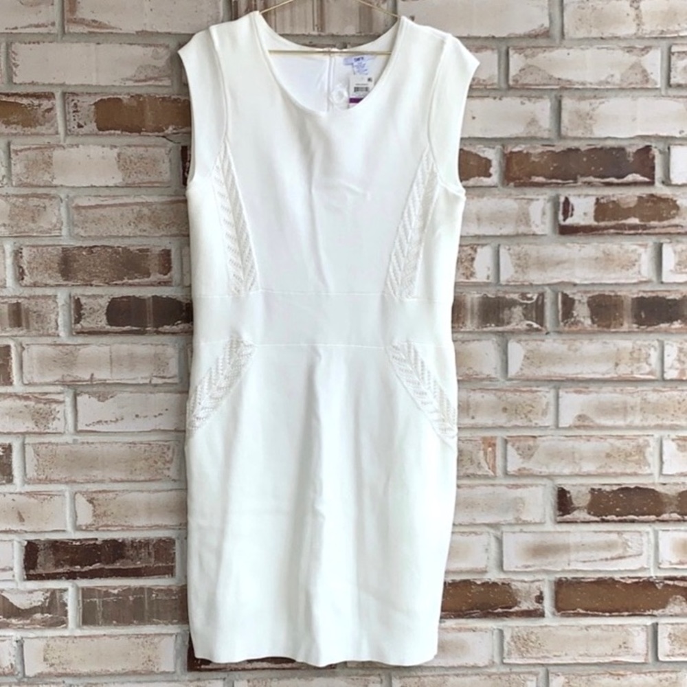 Bar III ivory  knit sheath dress - fully lined and gorgeous dress